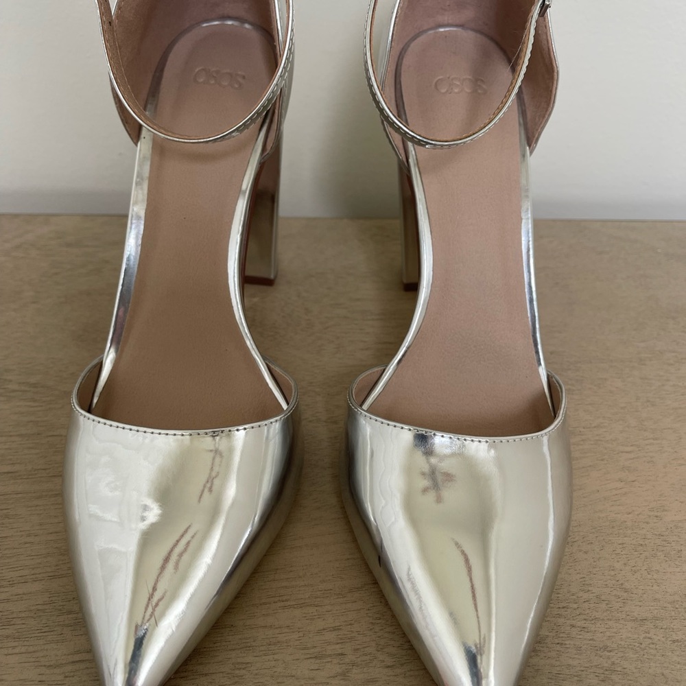 ASOS Silver Metallic Formal Heels